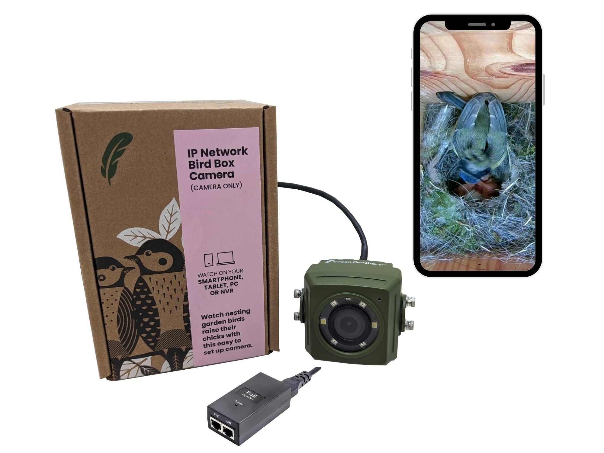Wired Network Bird Box & Wildlife HD Camera PoE Version