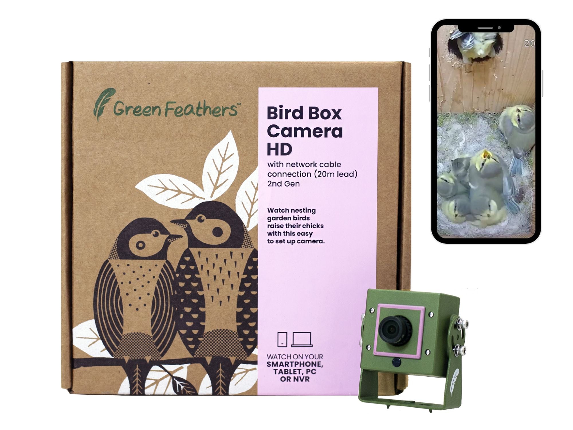 Wired Network Bird Box & Wildlife HD Camera